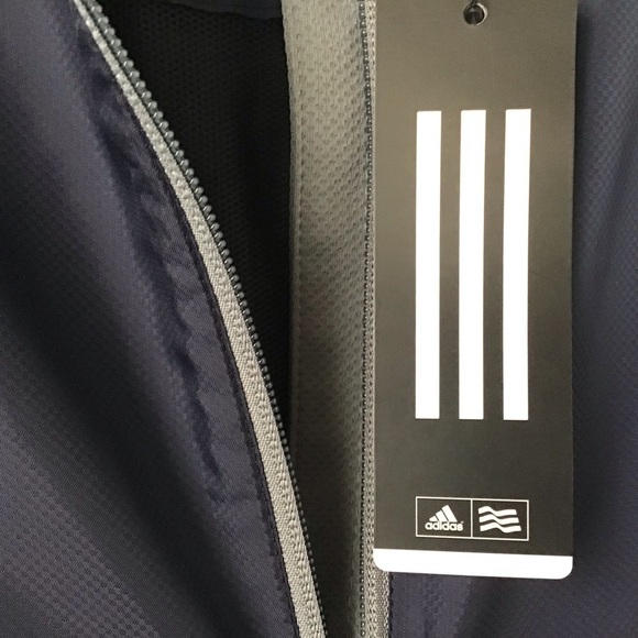 Men's Adidas Navy Golf Club Windbreaker Jacket NWT - Picture 6 of 13